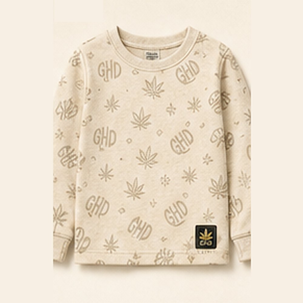 GHD Toddler Hemp Long Sleeve ā Natural Monogram