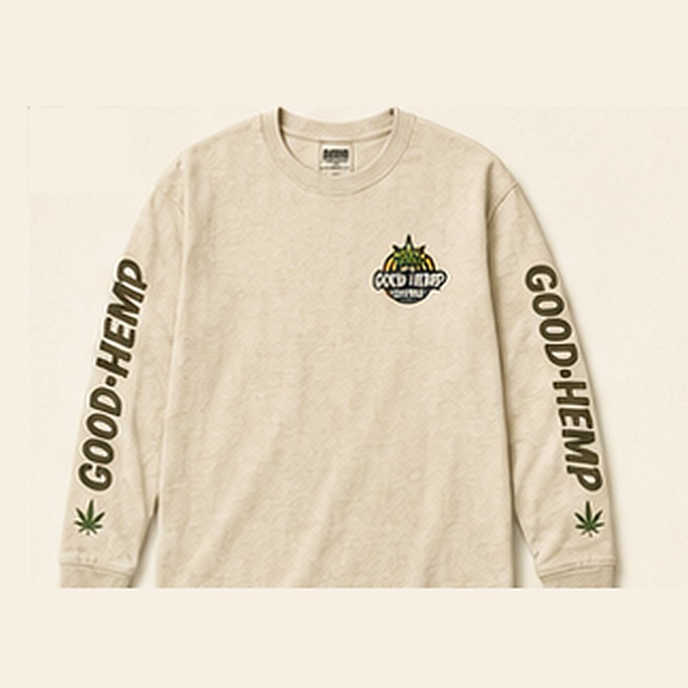 GHD Hemp Sleeve Script Long Sleeve — Natural