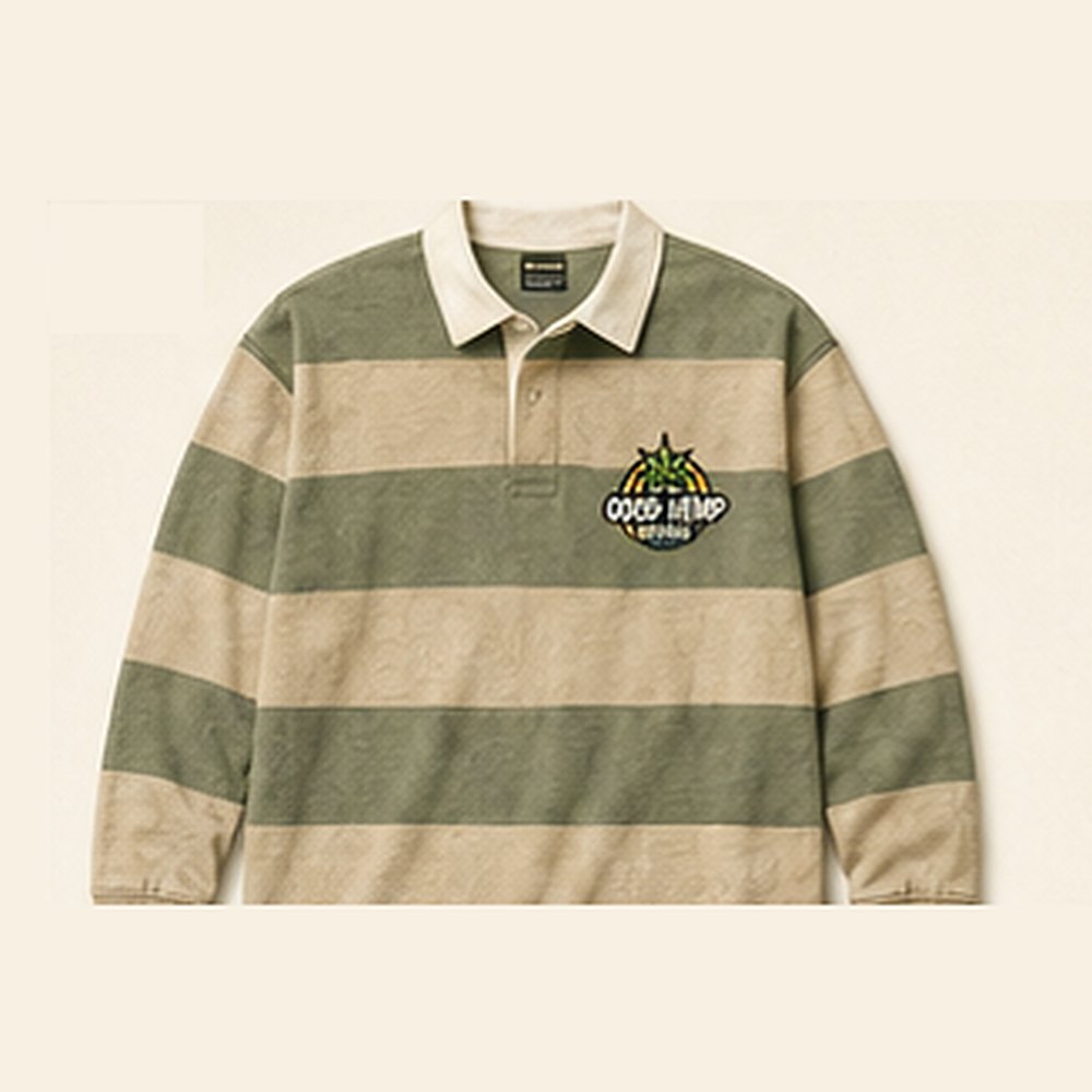 GHD Hemp Heritage Stripe Long Sleeve ā Sage Stripe
