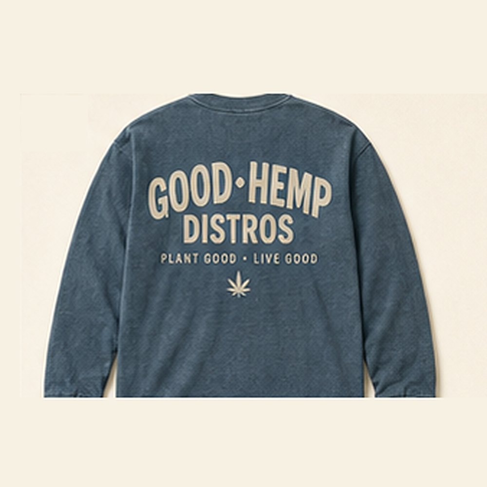 GHD Hemp Vintage Wash Long Sleeve ā Dusk Blue