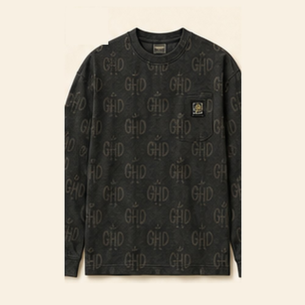 GHD Hemp Luxury Monogram Long Sleeve ā Charcoal