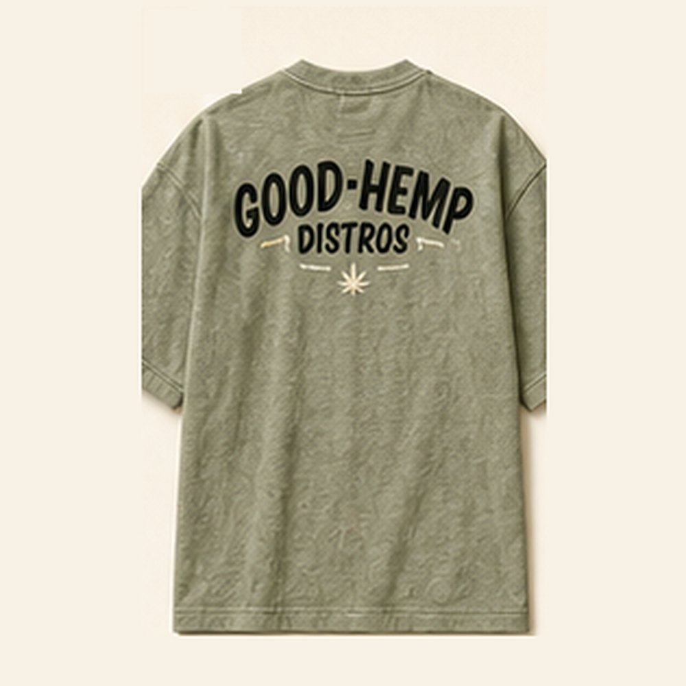GHD Hemp Back Logo Tee ā Sage