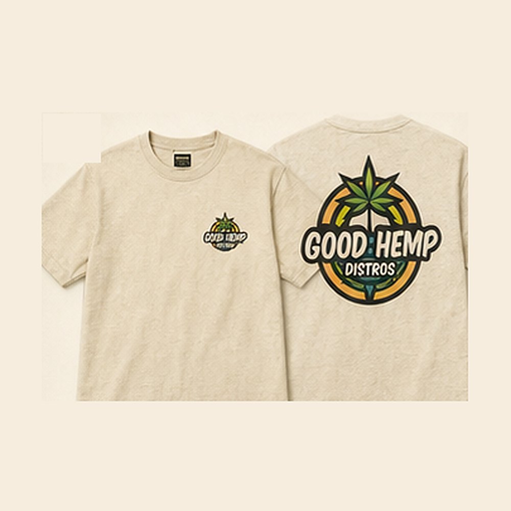 GHD Hemp Crest Tee — Back Crest Natural