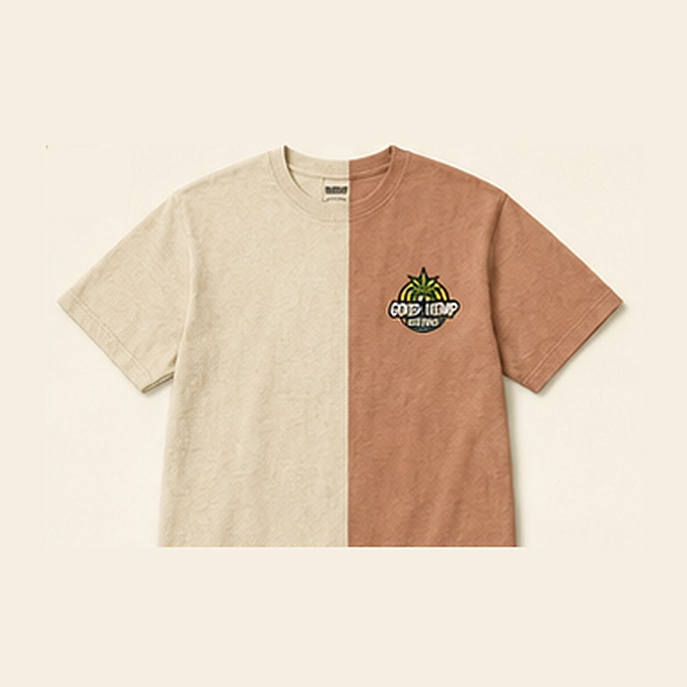GHD Hemp Split Panel Tee — Natural Clay
