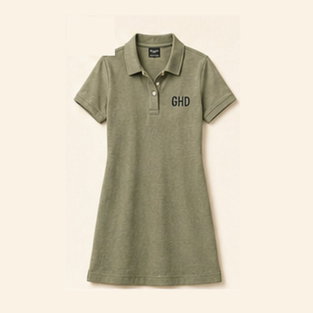 GHD Womenās Hemp Polo Dress ā Sage