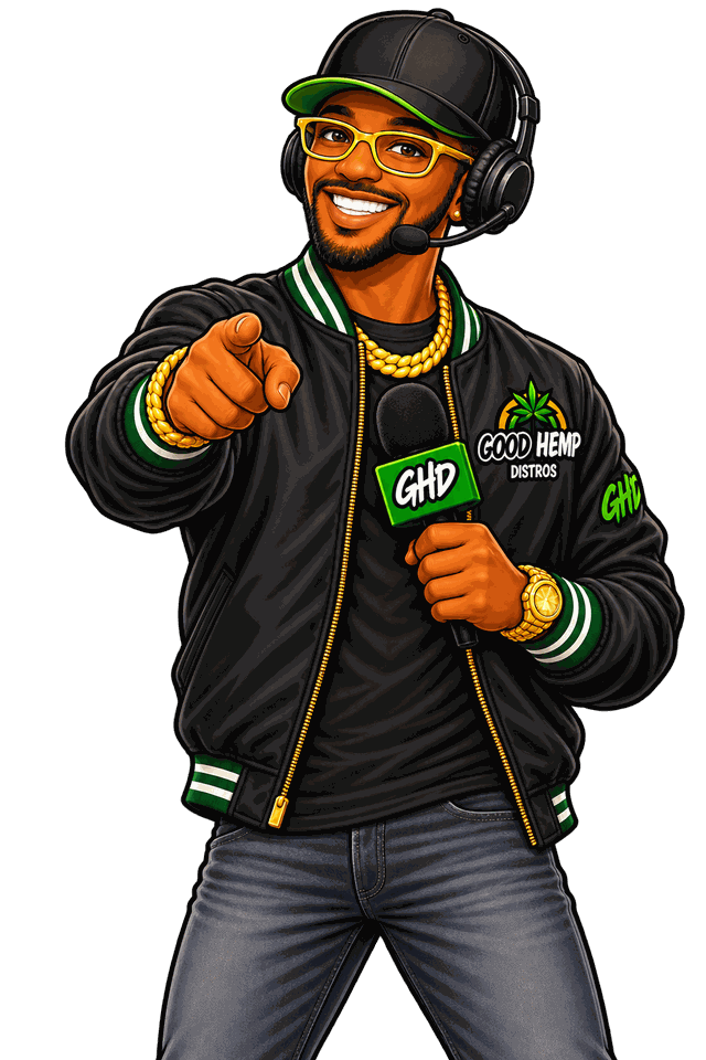 JAX in a GHD crew jacket with a headset and a handheld mic, hosting the live streams