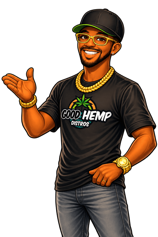 JAX, the Good Hemp Distro guide, in a GHD logo tee welcoming you to the platform